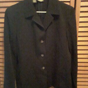 Rafaella Petites SZ 6P Black Polyester Blend Jacket Suit Blazer Business